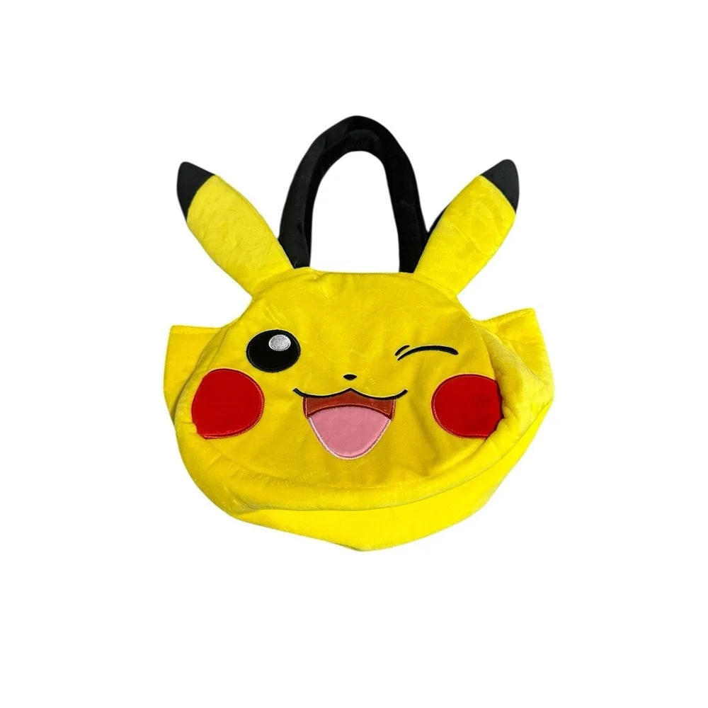 NEW bioworld‎ pokemon super soft yellow tote bag PIKACHU